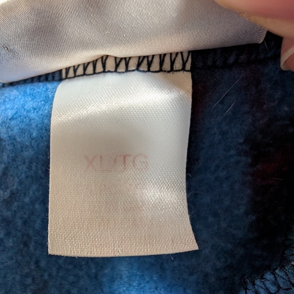 Blue Patterned Button-Up Fleece - Picture 6 of 10